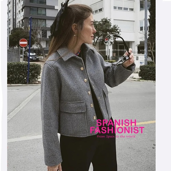 Zara Gold Button Soft Touch Jacket - Picture 1 of 9